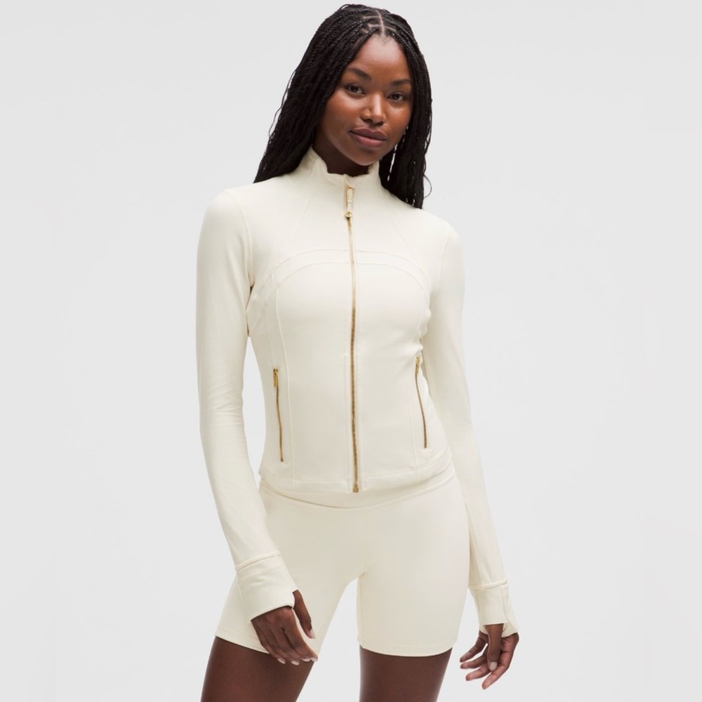 lululemon Ivory/Gold Cropped Define Jacket 6 NWOT